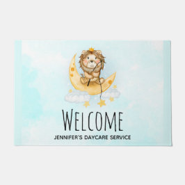 Felpudo Pesca de leones en la acuarela lunar