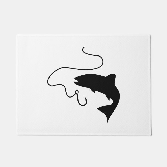 Felpudo Pesca, pescado y gancho (Anverso)