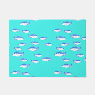 Felpudo Pescado azul en turquesa