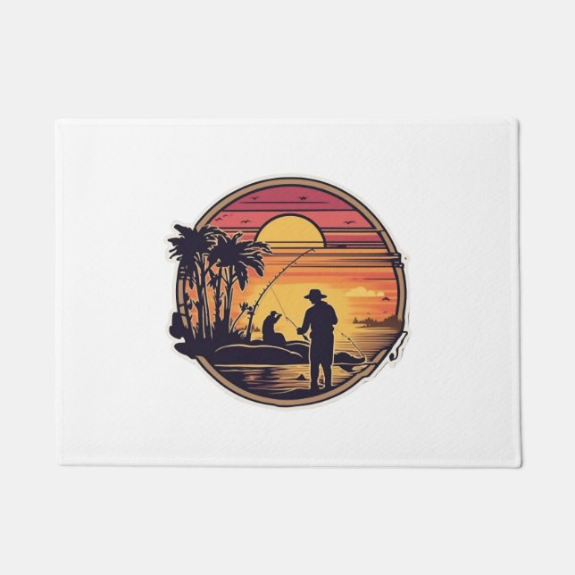 Felpudo Pescado pesquero retro (Anverso)
