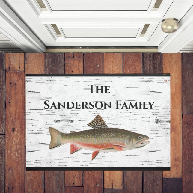 Felpudo Pescador de la trucha de almibarda rustica (Subido por el creador)