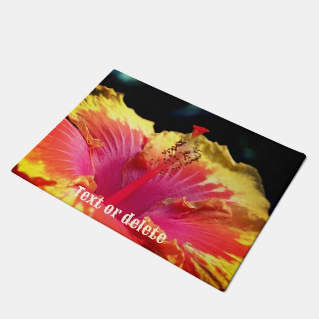 Felpudo Pétalos de flores de Hibiscus Personalizados (Angular)