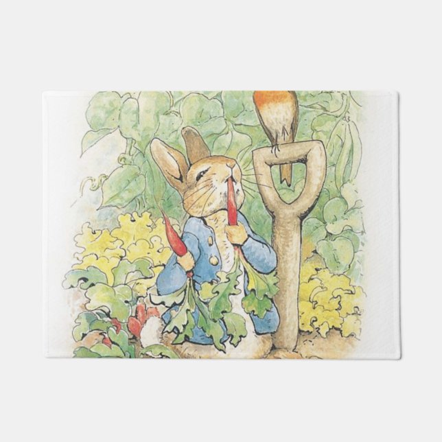 Felpudo Peter Rabbit En El Jardín - Beatrix Potter (Anverso)
