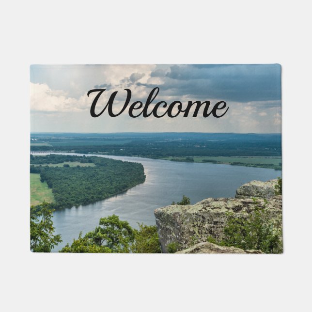 Felpudo Petit Jean Cedar Creek Welcome Doormat (Anverso)