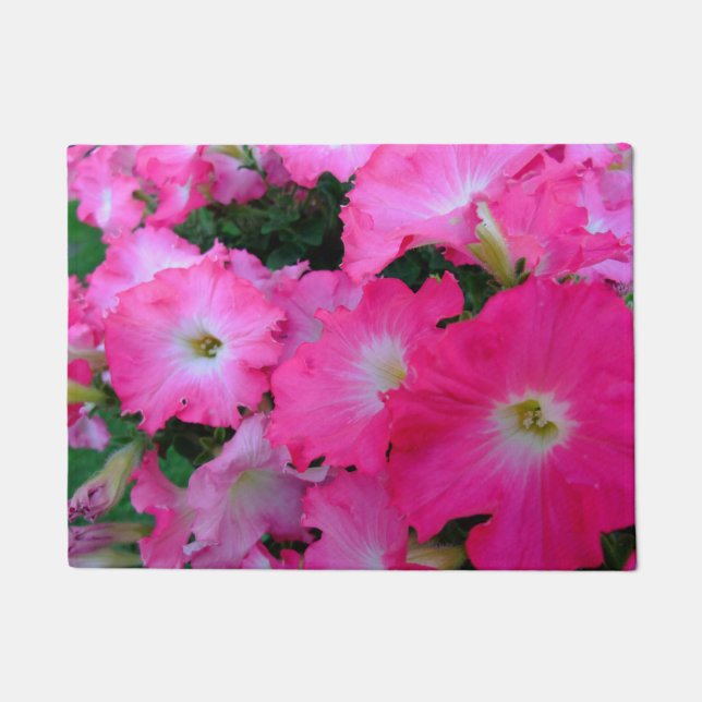 Felpudo Petunias rosadas (Anverso)