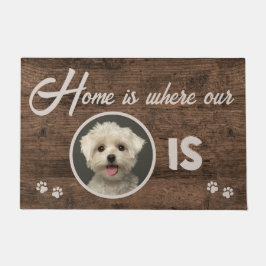Felpudo Photo Home is Where My Dog is Wood Custom