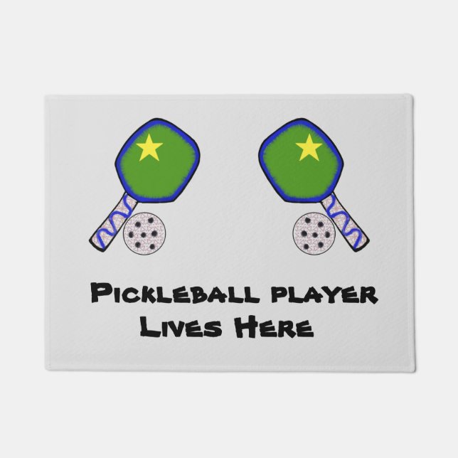 Felpudo Pickleball mat rug door welcome (Anverso)