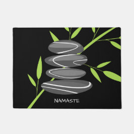 Felpudo Piedras del guijarro del zen que apilan y estera