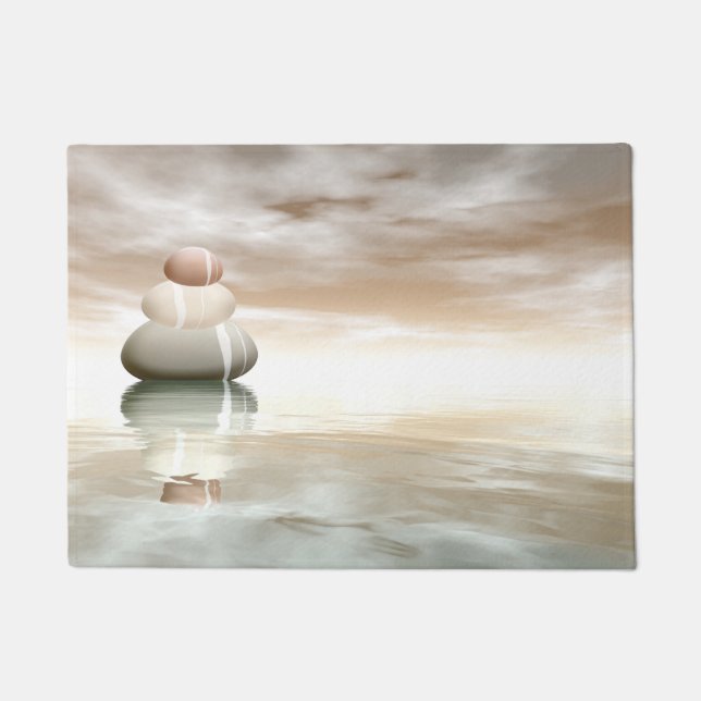 Felpudo Piedras pacíficas - Representación 3D (Anverso)