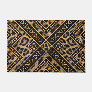 Felpudo Piel leopart con decoración africana #2