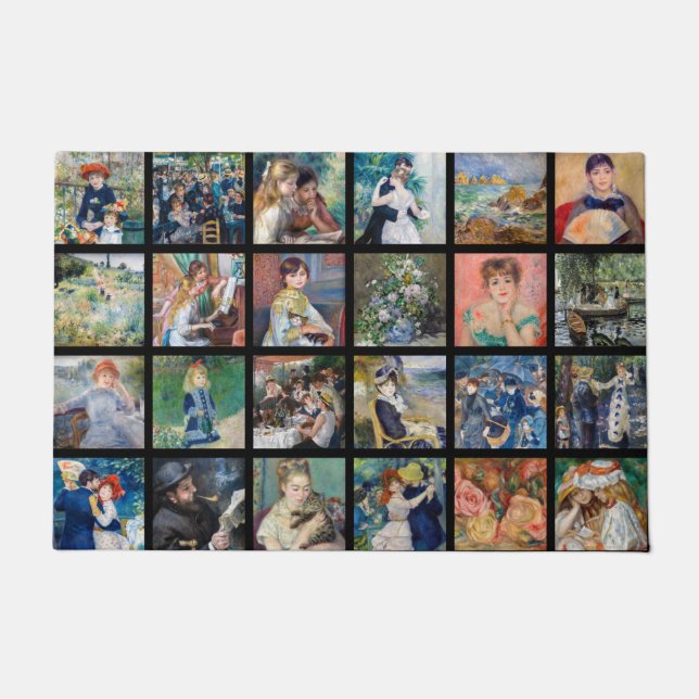 Felpudo Pierre-Auguste Renoir - Collage de cuadrícula de o (Anverso)