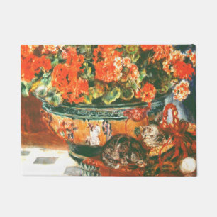 Felpudo Pierre-Auguste Renoir Geraniums And Cats