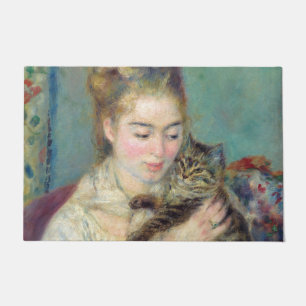 Felpudo Pierre-Auguste Renoir - Mujer con un gato