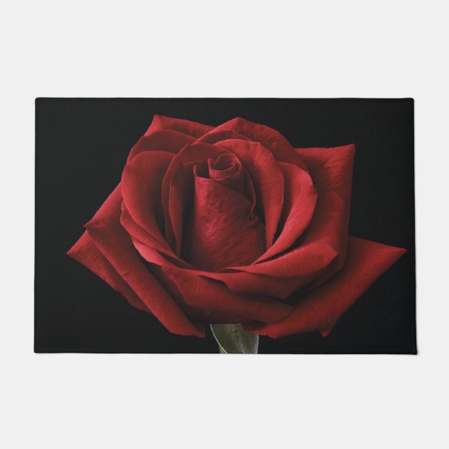 Felpudo Pilar de lanzamiento de rosa roja (Anverso)