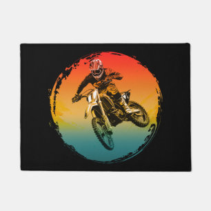 Felpudo piloto de motocicleta de motocross vintage
