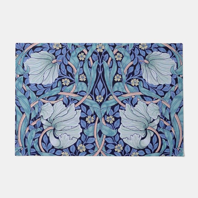 Felpudo Pimpernel Blue, William Morris (Anverso)