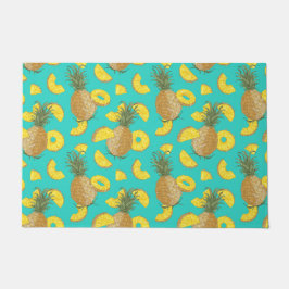 Felpudo Piña En Color Turquesa