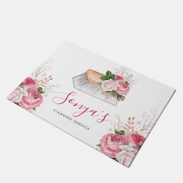 Felpudo Pincel acuarela del servicio de limpieza de negoci (Angular)