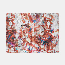 Felpudo Pincel de pintura rojo arte digital abstracto