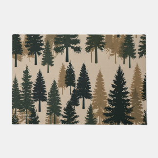 Felpudo Pine Forest Welcome Mat – A Cozy Winter Greeting