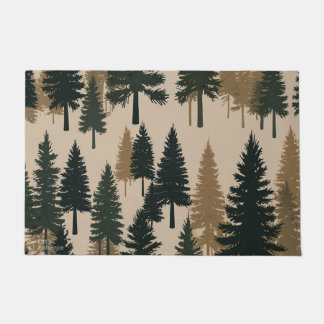Felpudo Pine Forest Welcome Mat – A Cozy Winter Greeting