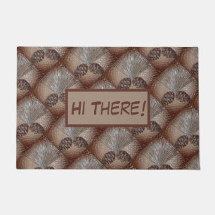 Felpudo Pinecone Doormat con mensaje