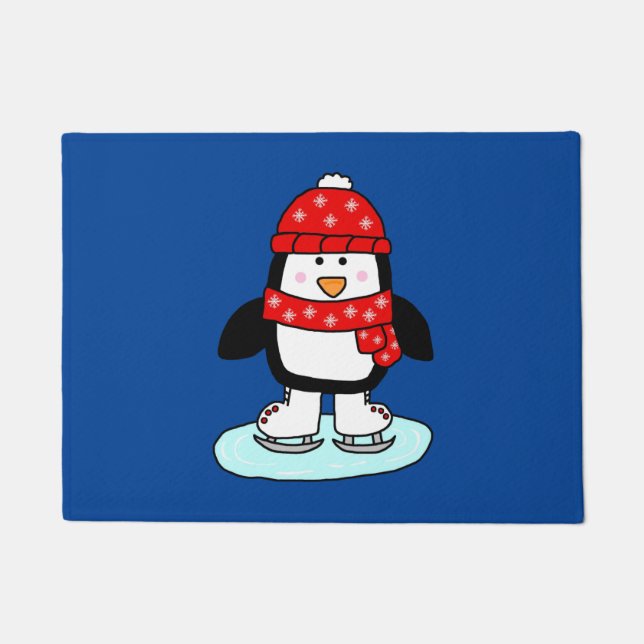 Felpudo Pingüino de patinaje sobre hielo (Anverso)
