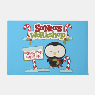 Felpudo Pingüino del taller de Santa Claus