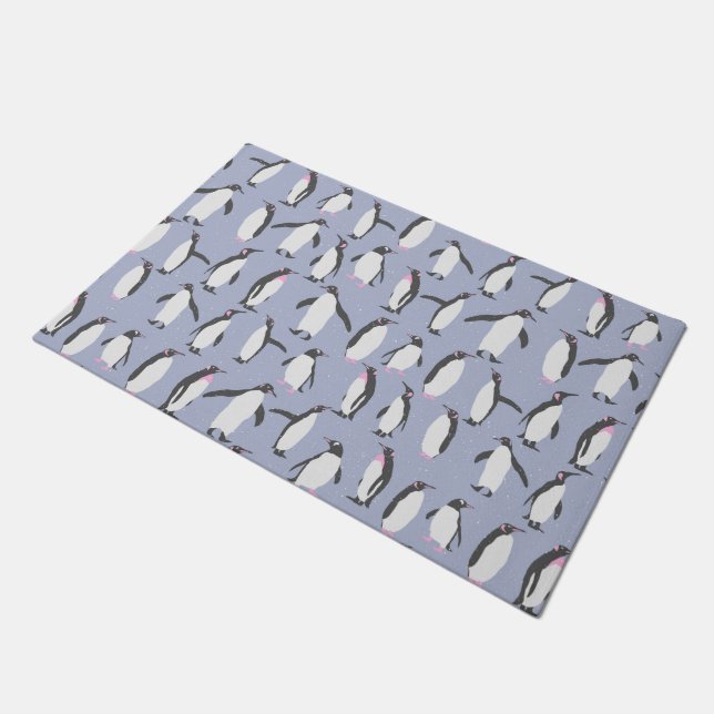 Felpudo Pingüinos de invierno patrón continuo + tus ideas (Angular)