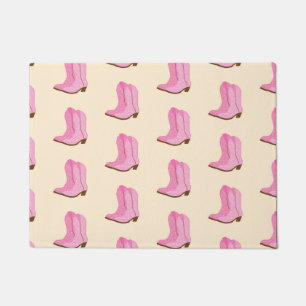 Felpudo Pink Cowgirl Cowboy Boots Country Texas Ranch