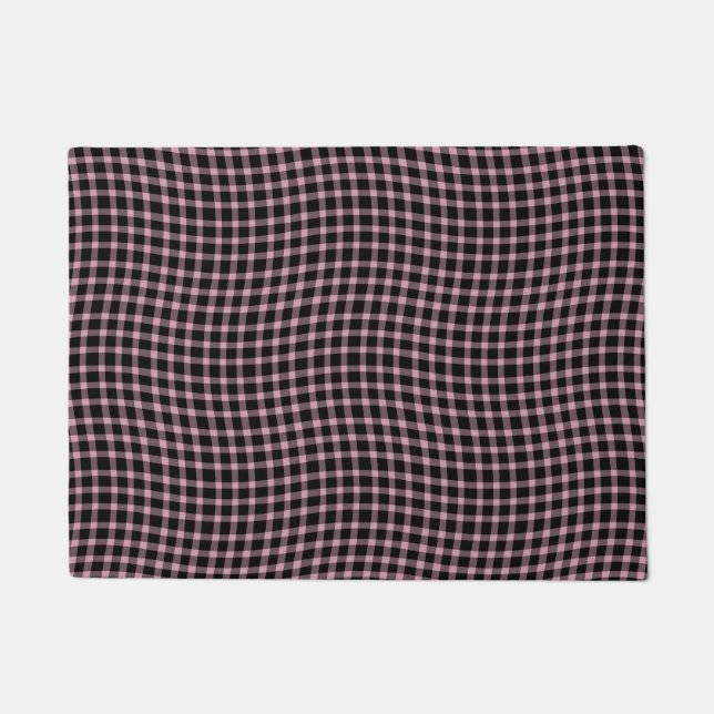 Felpudo Pink Purple Plaid Checker Seamless Pattern (Anverso)
