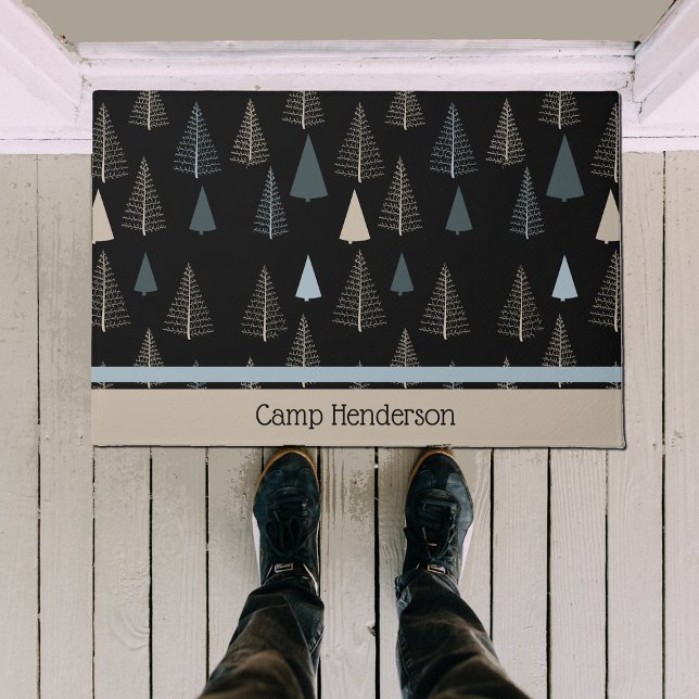 Felpudo Pinos primitarios en negro (Subido por el creador)