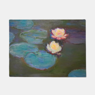 Felpudo Pintado de naves acuáticas de Monet Water Lily Lil