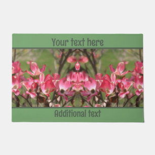 Felpudo Pintado personalizado de flores de dogwood rosa