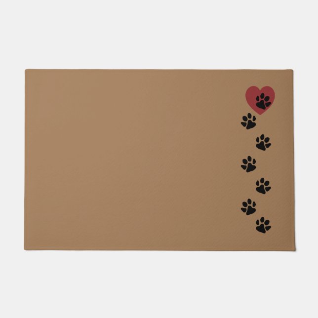 Felpudo Pintas De Paw En Mi Corazón (Anverso)