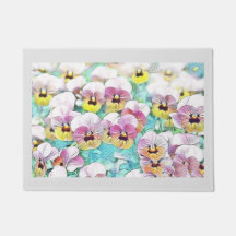 Pintura acuarela de panes blancos de color rosa