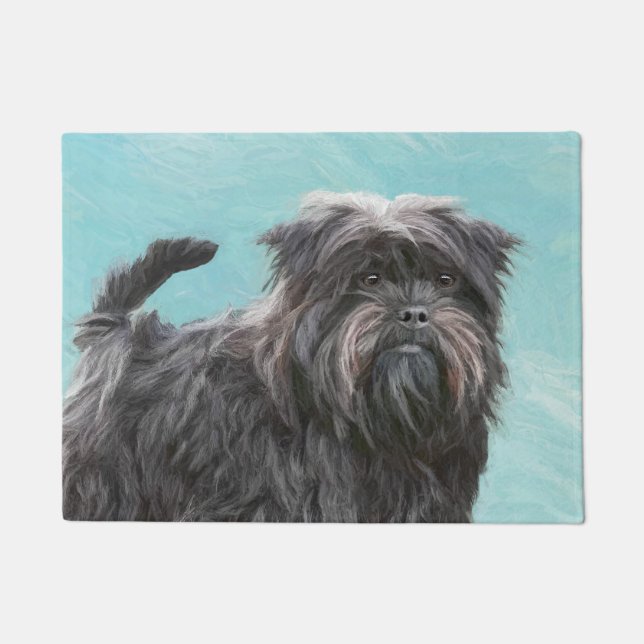 Felpudo Pintura Affenpinscher - Arte Perro Original Cuto (Anverso)
