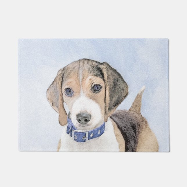 Felpudo Pintura Beagle - Arte Perro Original Cuto (Anverso)