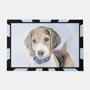 Felpudo Pintura Beagle - Arte Perro Original Cuto