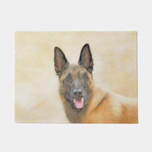Felpudo Pintura belga malinois - Arte original del perro