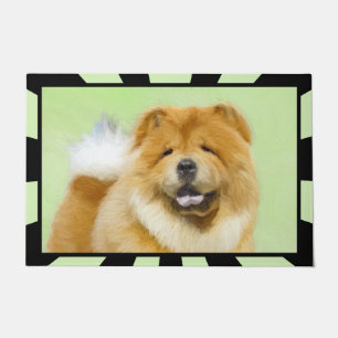Felpudo Pintura Chow Chow - Arte Perro Original.