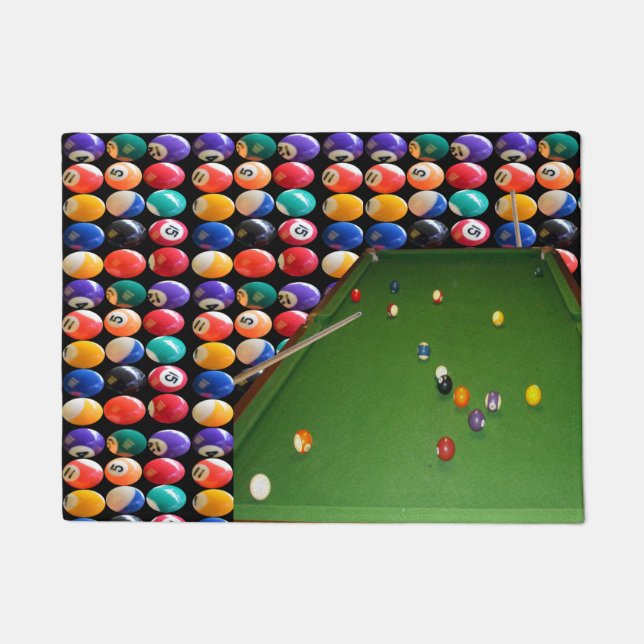 Felpudo Pintura De Baloncesto Con Bolas Y Cubos, (Anverso)