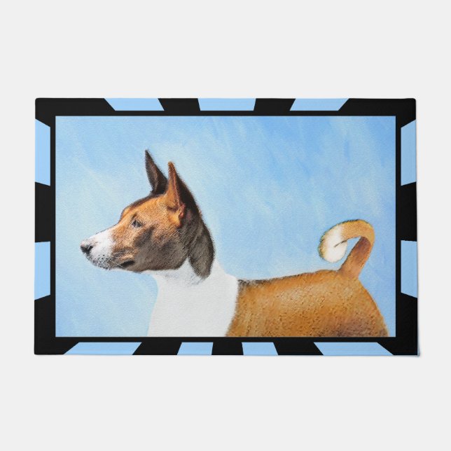 Felpudo Pintura de Basenji - Arte original muy bonito (Anverso)