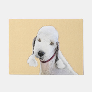 Felpudo Pintura de Bedlington Terrier - Original Perro Art
