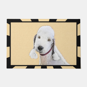 Felpudo Pintura de Bedlington Terrier - Original Perro Art