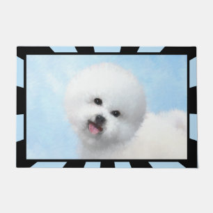 Felpudo Pintura de Bichon Frise - Arte de Perro Original.
