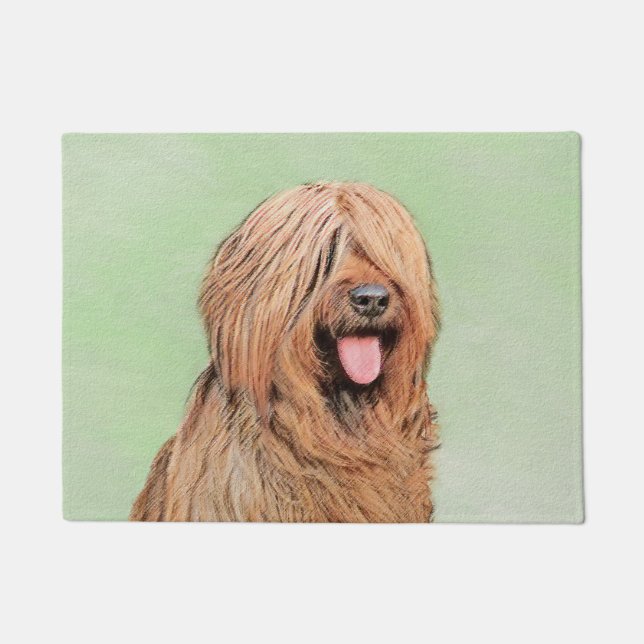 Felpudo Pintura de Briard - Arte de Perro Original. (Anverso)