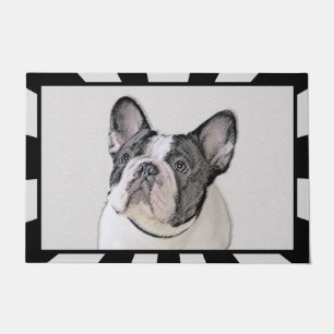 Felpudo Pintura de Bulldog francés (Brindle Pied) - Arte d