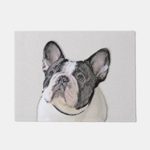 Felpudo Pintura de Bulldog francés (Brindle Pied) - Arte d