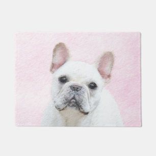 Felpudo Pintura de Bulldog francés (crema/blanco) - Arte d